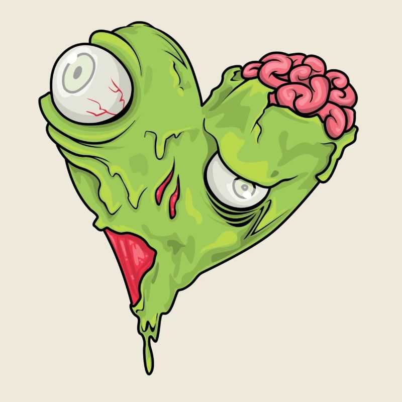 Halloween Zombie Herz