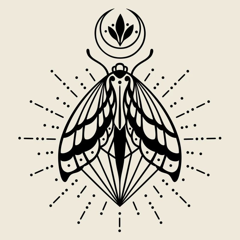 Papillon lune cristal diamant luciole