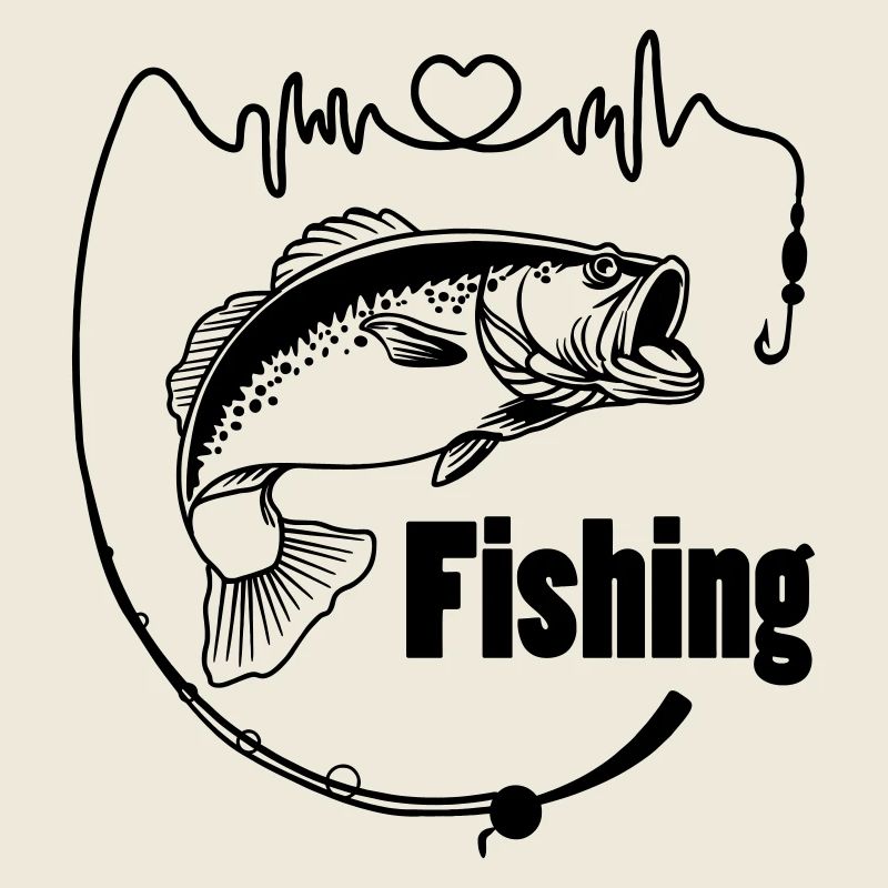 Angelrute mit Fisch