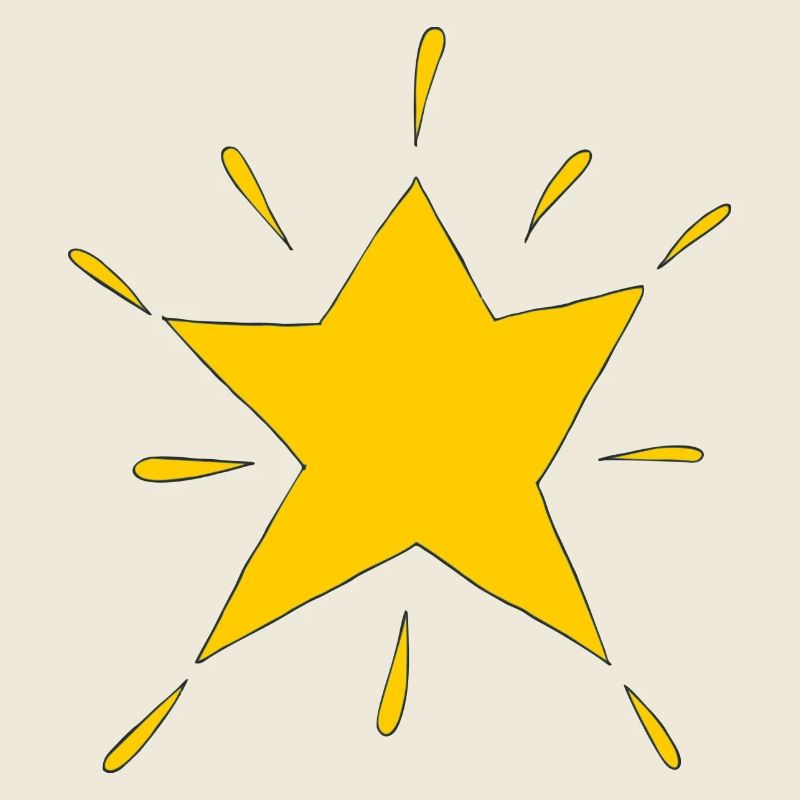 étoile jaune rayonnante
