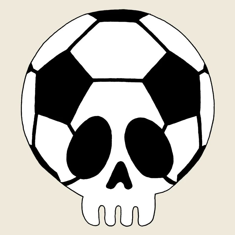 Totenkopf und Fußball