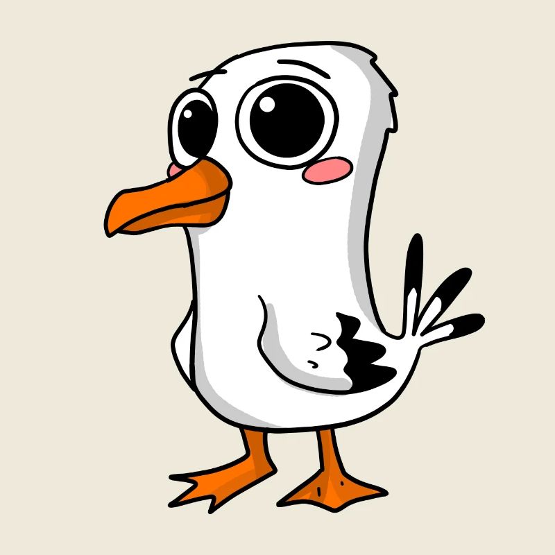 Niedliche Möwe