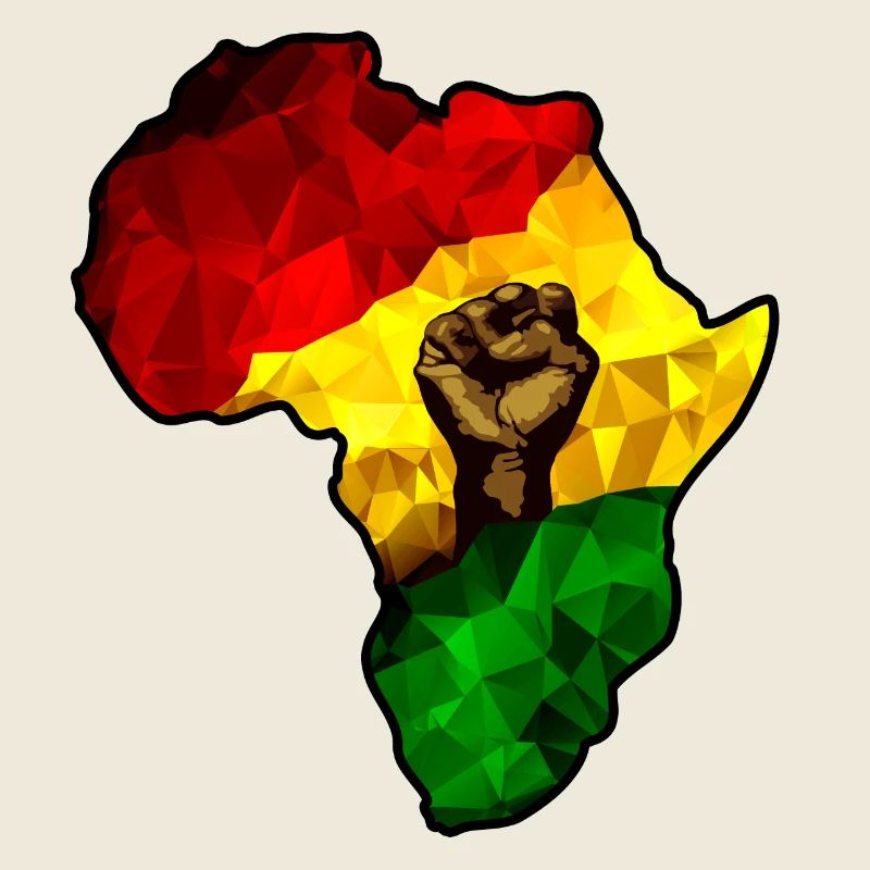 Geometrische Afrika Faust Flagge