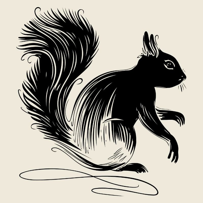 Silhouette d’animal d’écureuil