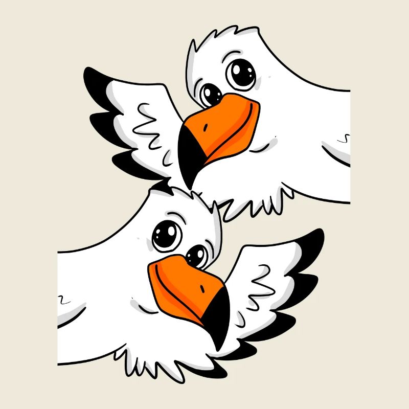 Mouette de salutation bienvenue