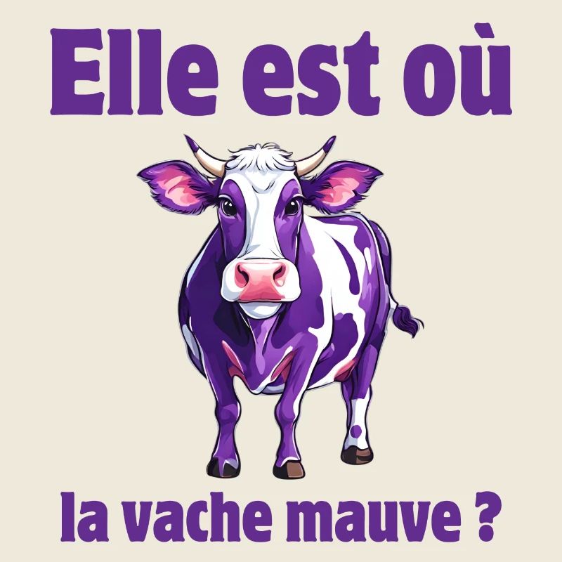 vache, vache humour, vache mauve