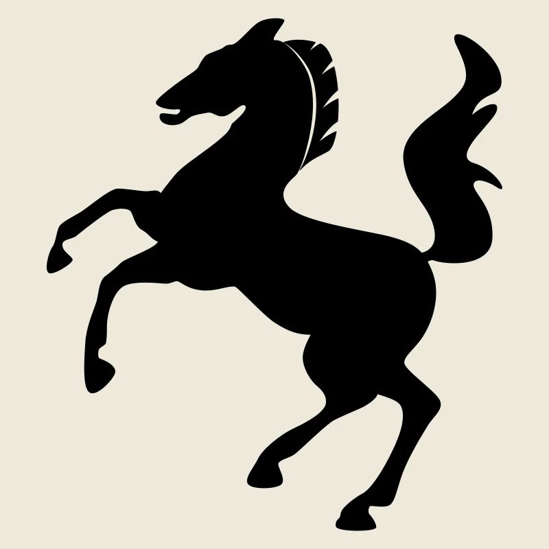 Pferd Symbol dynamisch springend