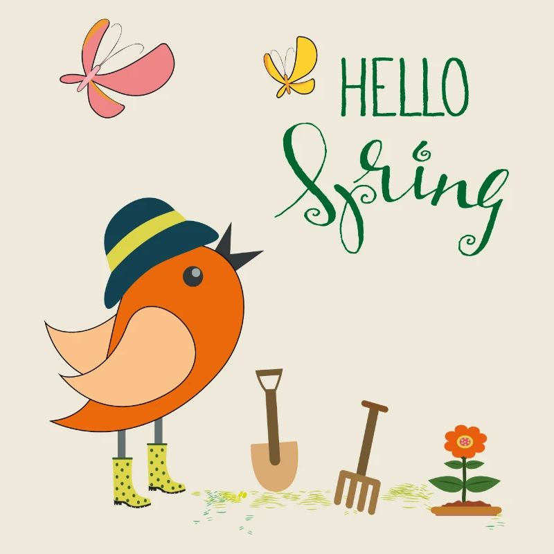 Bonjour le jardin de printemps