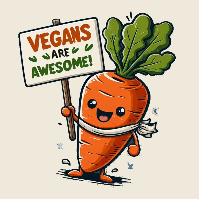 Fröhliche vegane Karotte