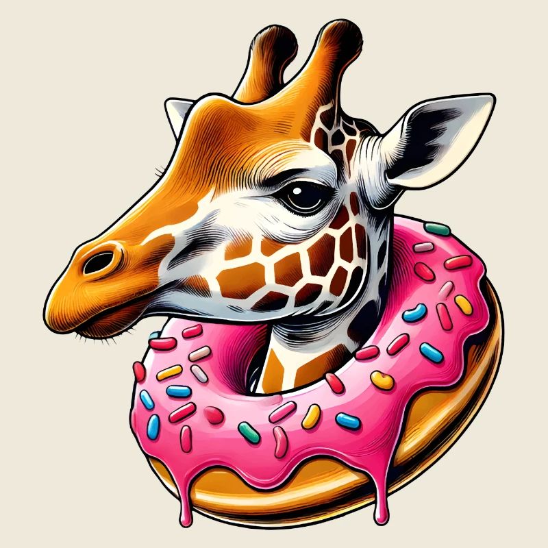 funny eye candy - giraffe with donut