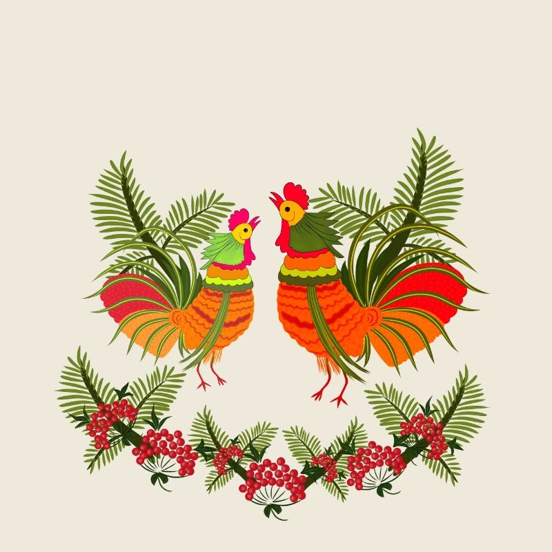 Coq avec poule