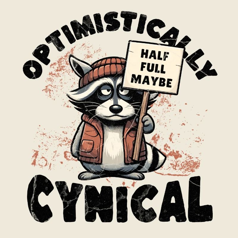 Optimistisch Zynisch Waschbär