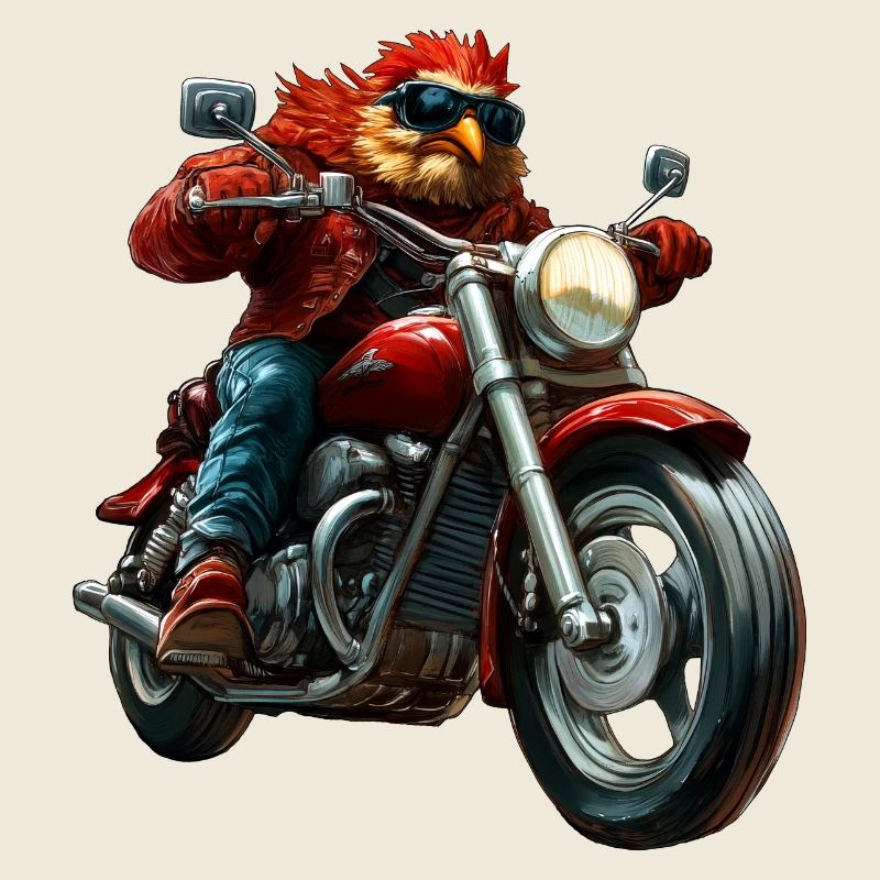 Hühner Motorrad