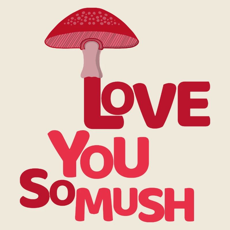 Ich liebe dich So Mush Valentinstag Süßer Pilz