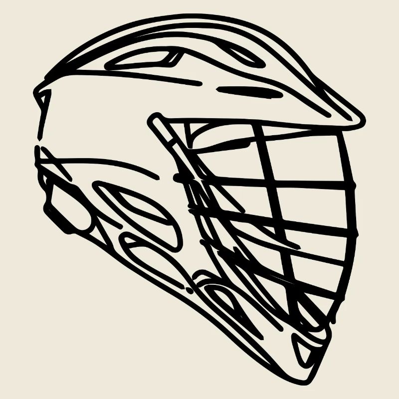 Lacrosse Helm Zeichnung