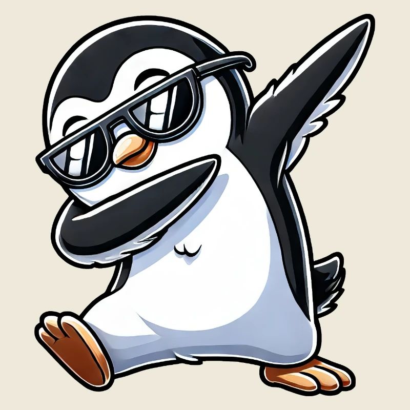 Cool Penguin Dab Lunettes de soleil Dessin animé