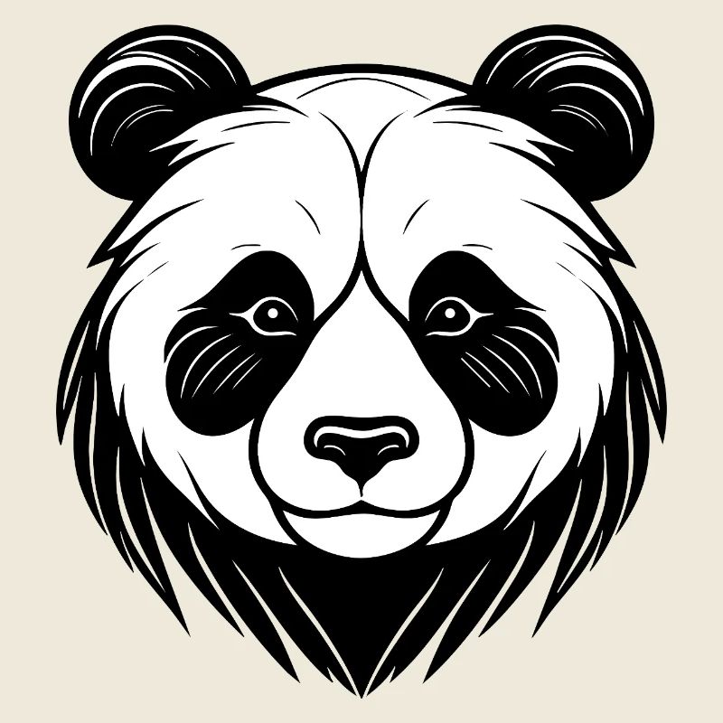 Panda Face Art Design