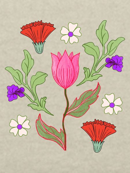 Tulpenstrauß Floral Muster