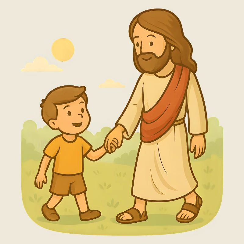 Marcher avec Jésus (garçon)