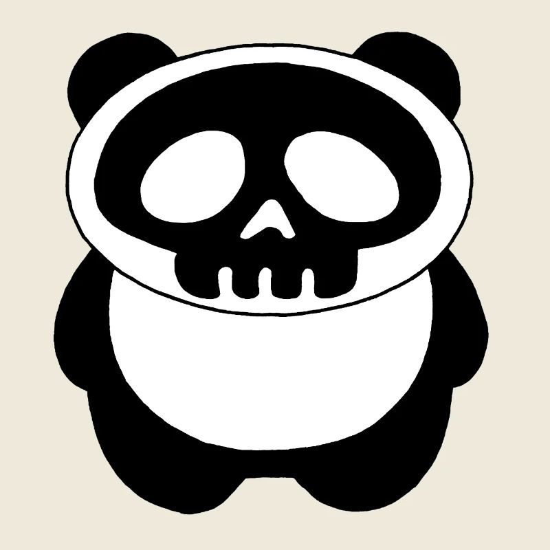 Panda-Schädel