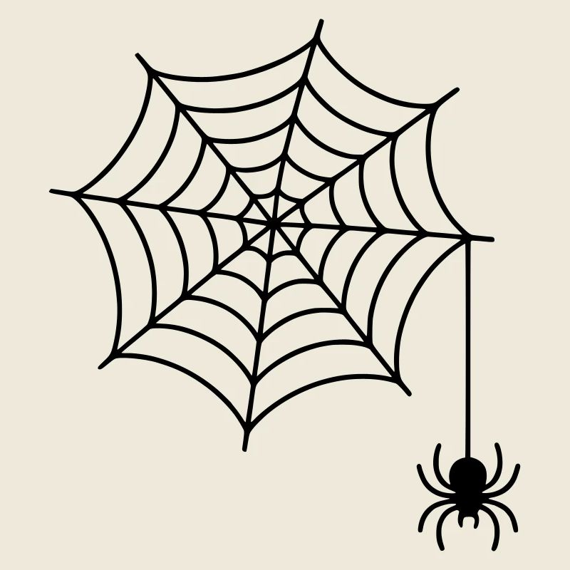 Toile d’araignée avec silhouette d’araignée