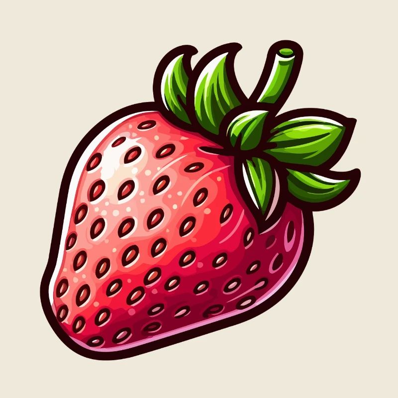 Fraise Éclatante Illustration Vintage