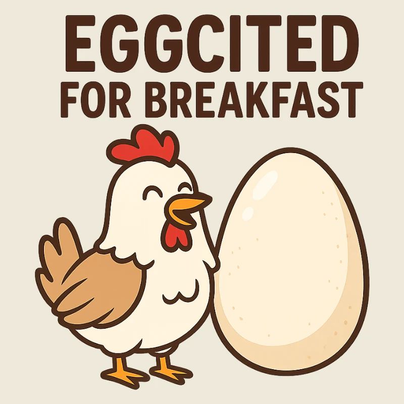 Eggcited for Breakfast Chicken Design