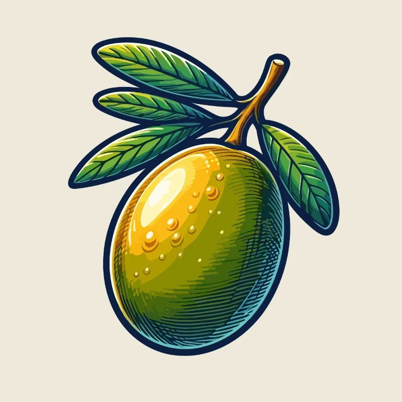 Erfrischende Olivenillustration