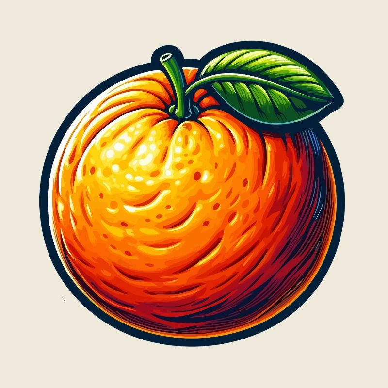 Bunt illustriertes Orange