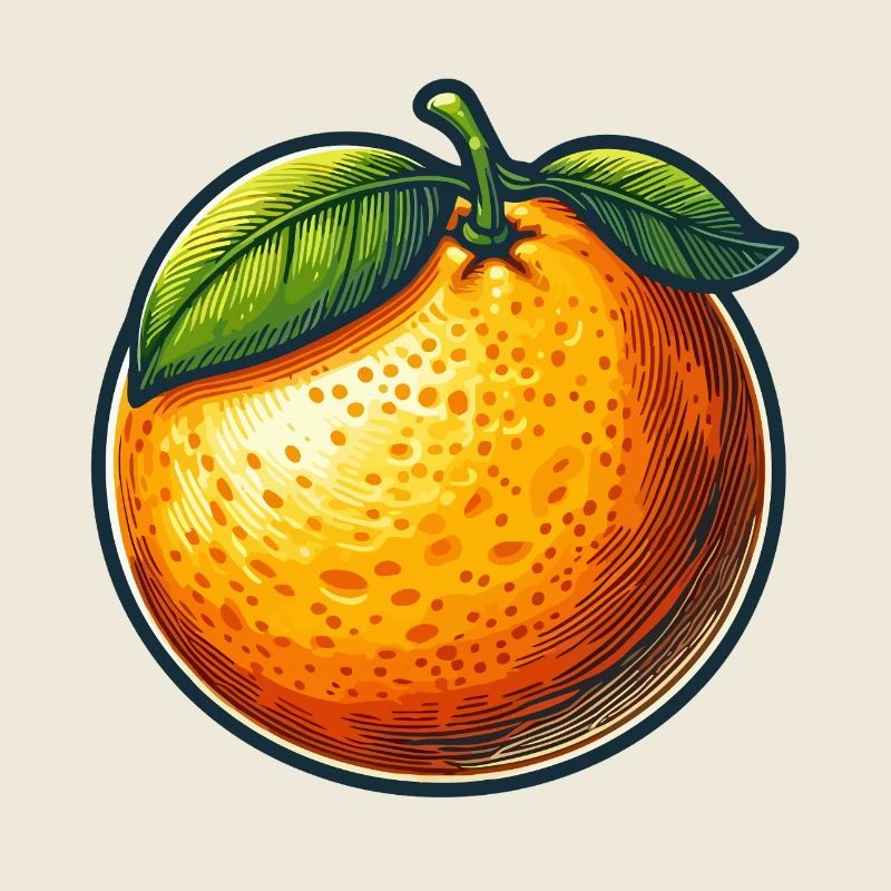 Sonniges Orange mit leuchtenden Blättern