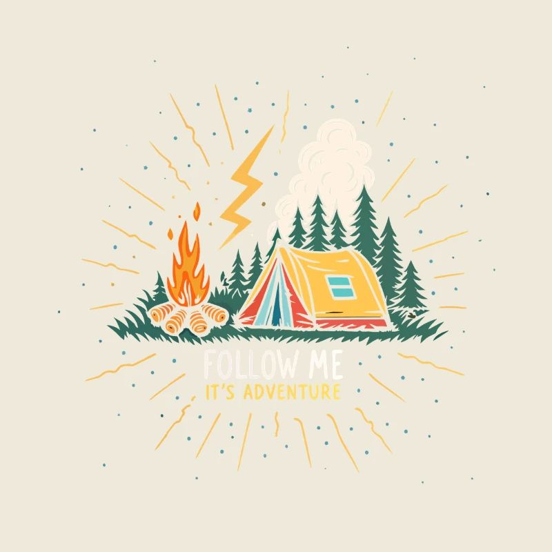 Camp Adventure: Tent and Fire
