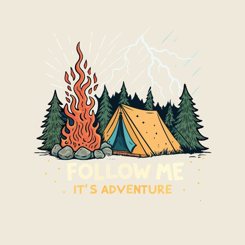 Nature Adventure Tent Camping Fire