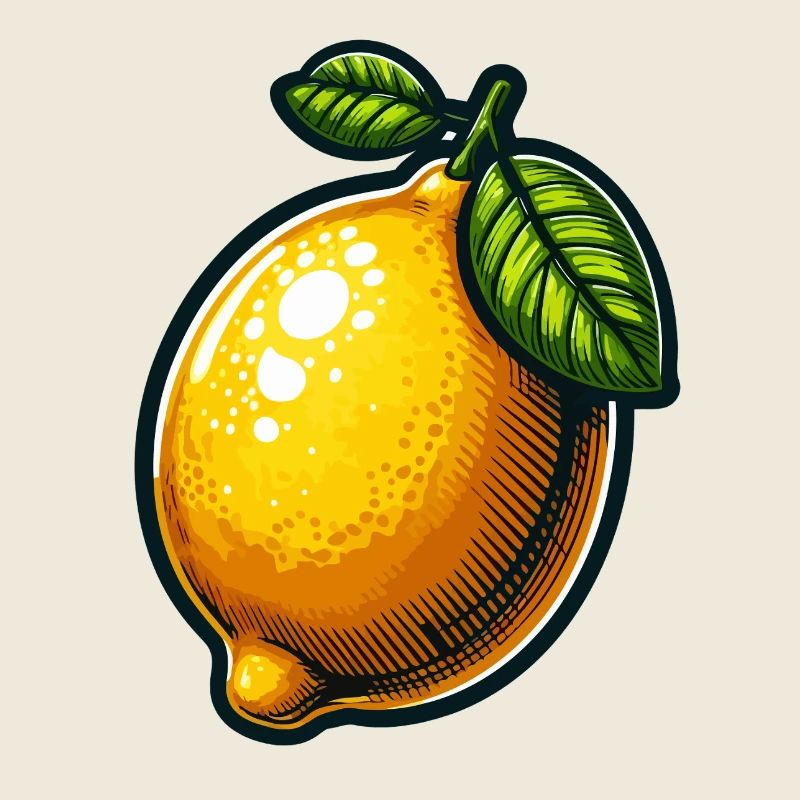 Citron Pop Cartoon Joyeux