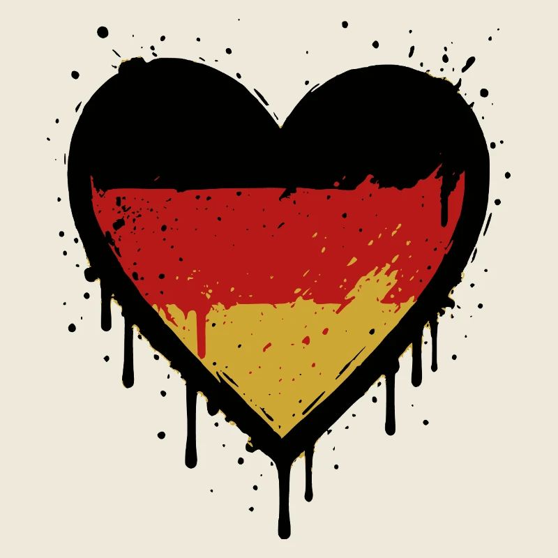 Coeur de l’Allemagne – Conception du drapeau grunge