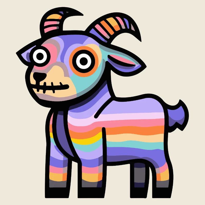 Mountain Goat Halloween Comic Funny
