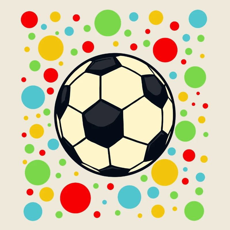 Fleckiger Lebendiger Konfetti Fußball