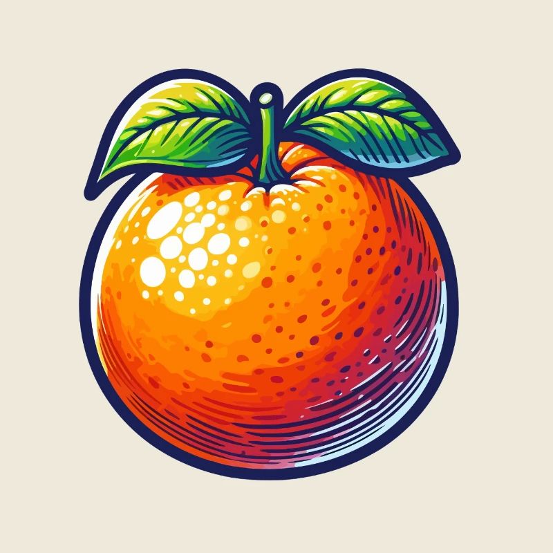 Orange Pop Art Fruchtig