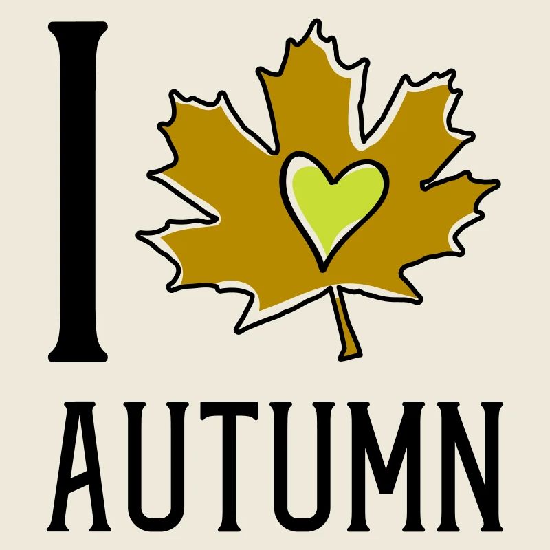 Heart in the autumn leaf
