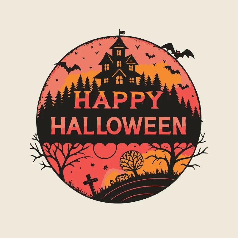 Halloween Château Silhouette