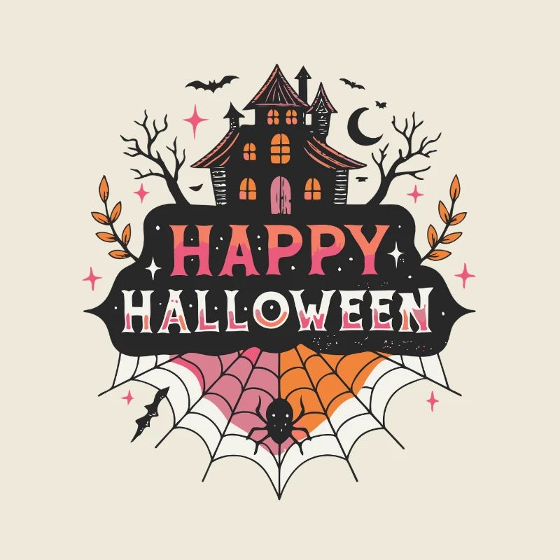 Halloween Haunted House & Spider