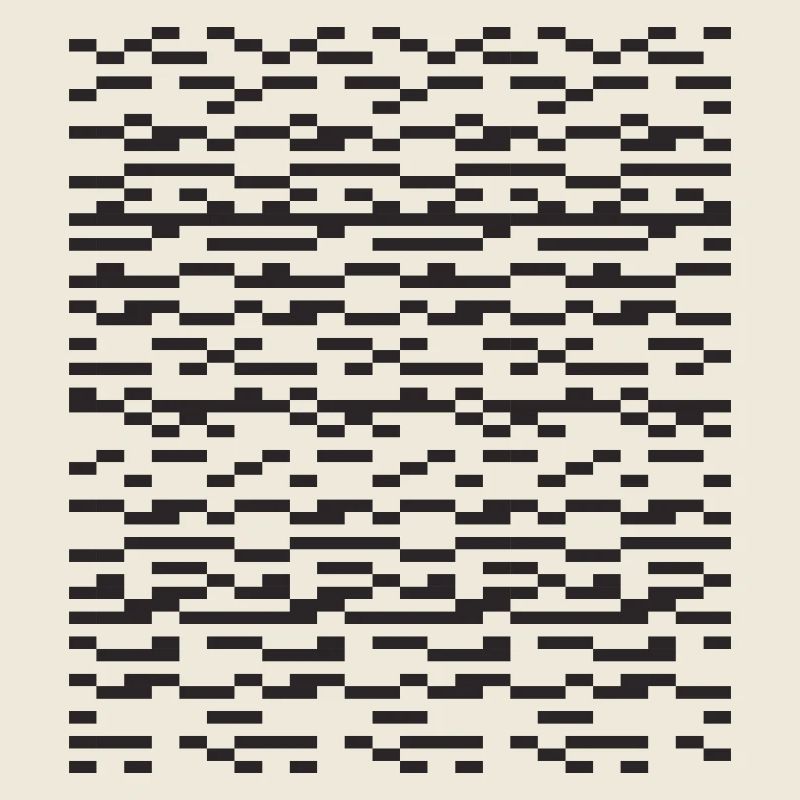 Noir Stripe pixelled Glitch Grid