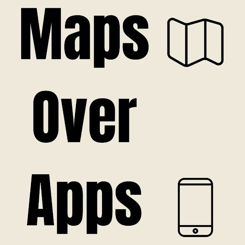 Maps Over Apps – Chemise de voyage