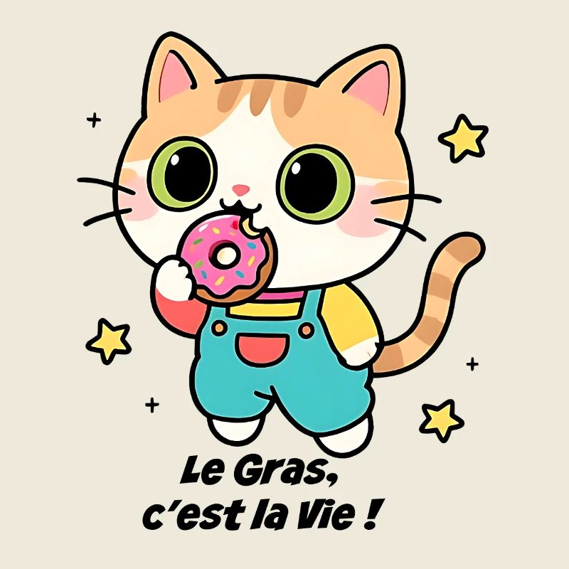 Chaton gourmand donuts, le Gras, c'est la Vie !