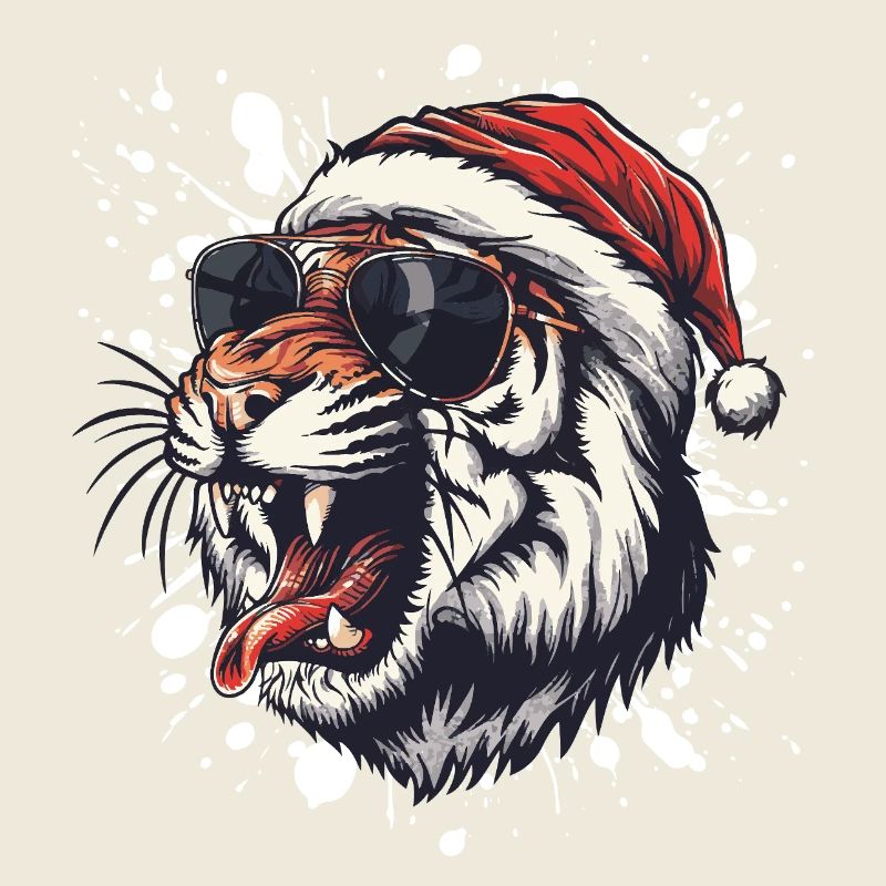 Tiger Christmas Funny