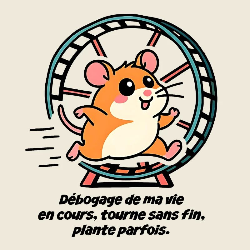 Hamster läuft in seinem Rad