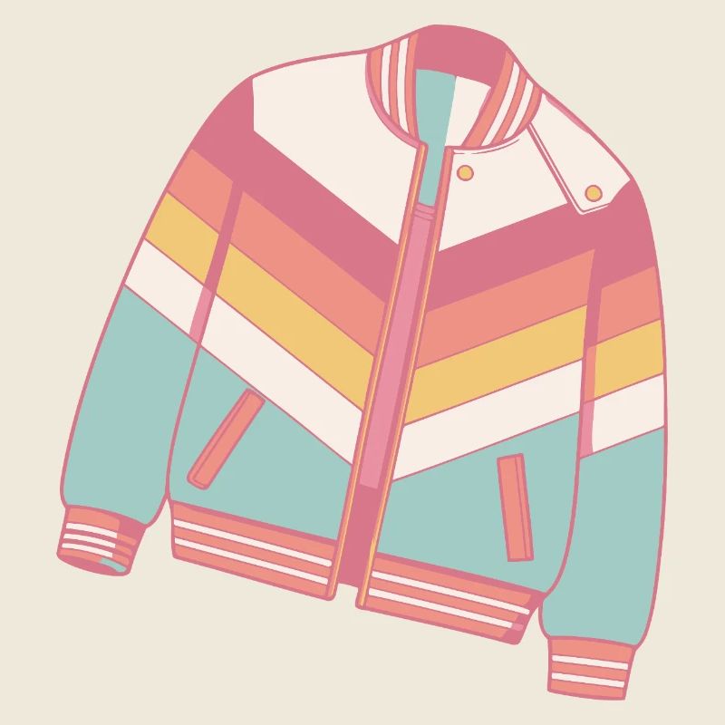 Retro pastel color jacket