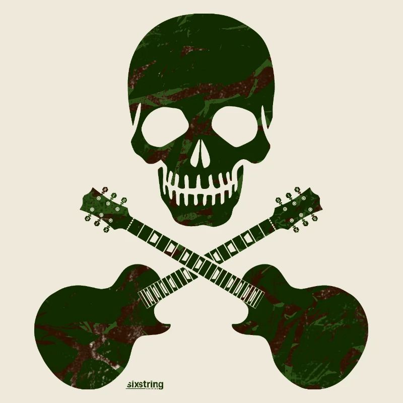 Skull & guitares croisées