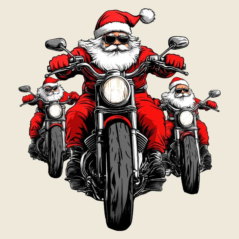 Motorradfahrer Christmas