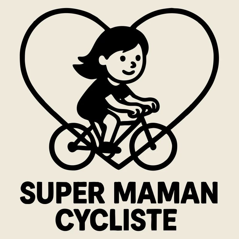 Super maman cycliste – Cœur vélo cyclisme