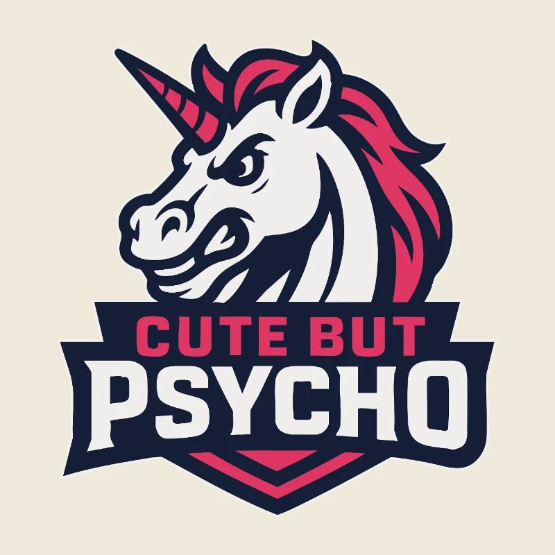 Freches Einhorn mit Spruch